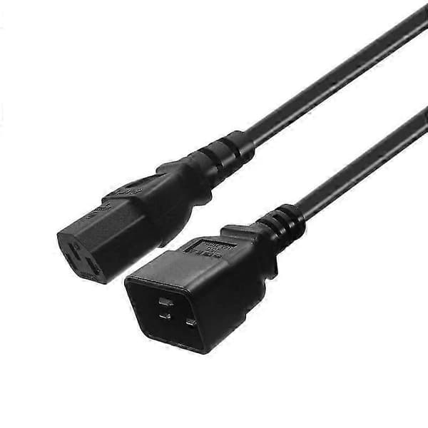 1,8M IEC 320 C13 til C20 strømkabeladapter for PDU UPS svart