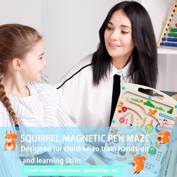 Montessori magnetiske treleker, fargematching læring tellepuslespill sorteringstavler, for gutter og jenter 3 4 5 6 år gamle
