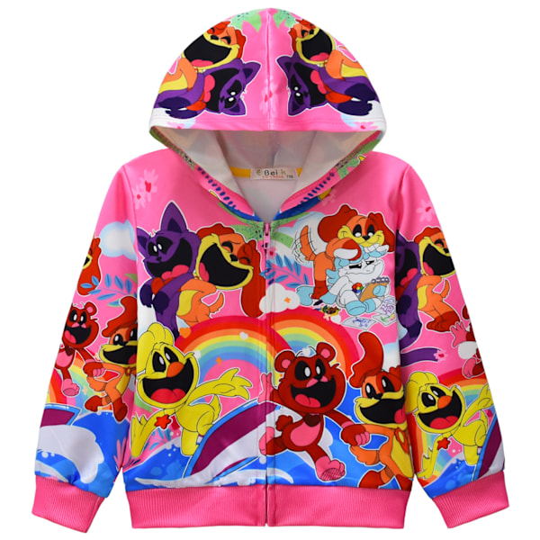 Sleepy Cat-gensere for mellomstore og store barn, jakker med glidelås og hette style1 150