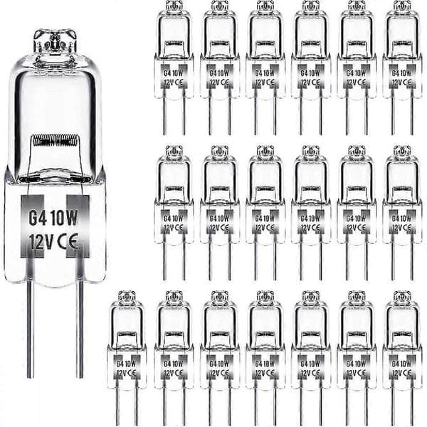 G4 halogenlamper 10W 12V - Varmhvit - 10W 20pcs