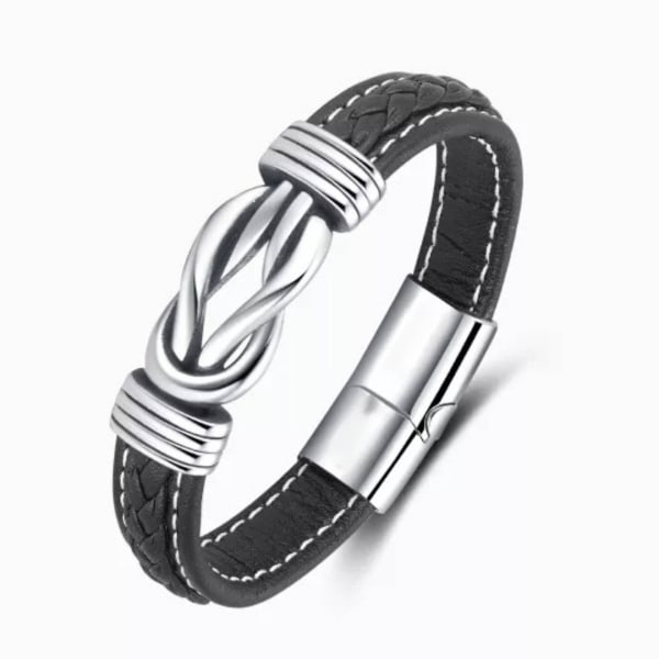 To My Son To My Grandson Armband,love You Forever Braided Leather Armband Herrs Braided Leather Knot Armband no card no word