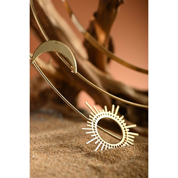 Ängel Halo Crown Mary Gudinna Hårband Gyllene Tiara Lolita Vintage Crown Bröllop Cosplay Halloween Huvudbonad DIY Hårprydnad C-gold sun moon
