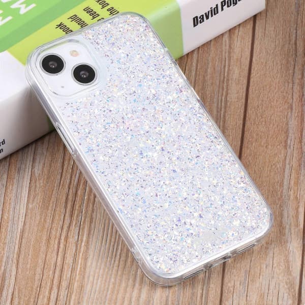 DFANS DESIGN Stjerneklar Himmelen Epoxy Telefondeksel For iPhone 14 Silver