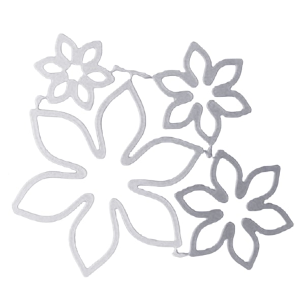 Jiyuge Cutting Die Flower Muotoiltu uudelleenkäytettävä hiiliteräksinen DIY Scrapbooking Stencil -kohokuviointityökalu