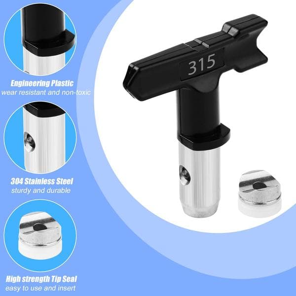 5 munstycken, 5 modeller, tillbehör för airless färgsprutor