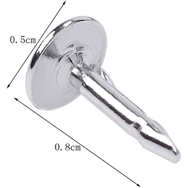 100 par Butterfly Clutch Tie Pins, Sliver Butterfly Clutch Metal Pin Backs Erstatning Butterfly Clutch Backs Med Blanke Pins For Craft Making