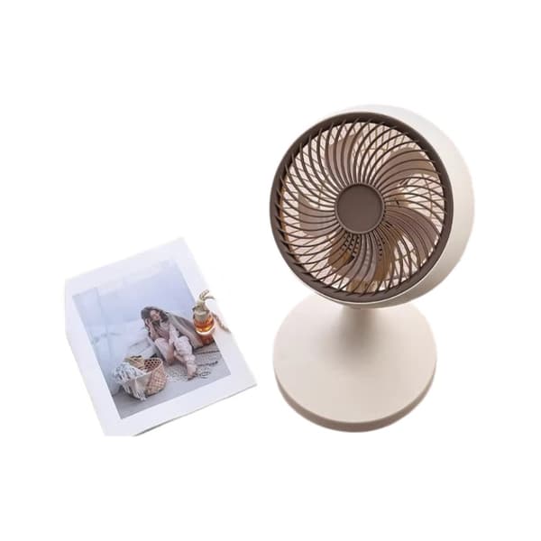 Genopladelig bordventilator, bærbar udendørs campingventilator, 2 tilstande, velegnet til udflugter, arbejde, studier