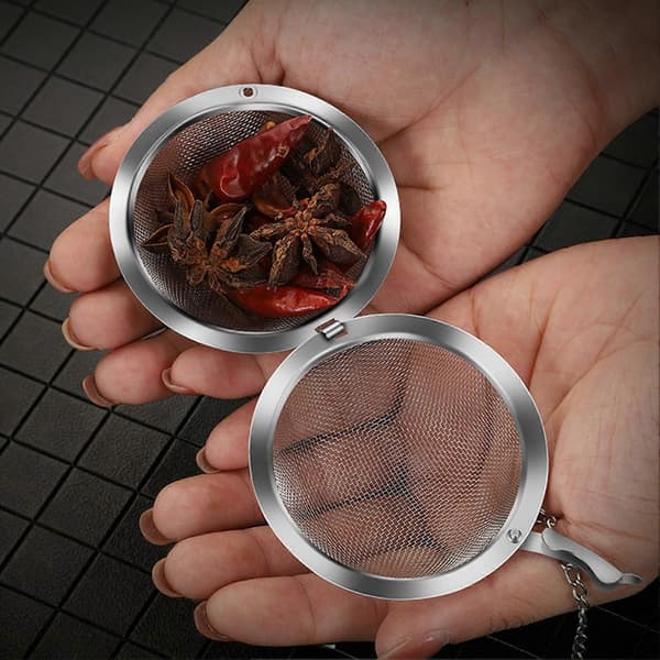 Infuser i rustfrit stål – kugle med fint net og rustfri – til te og hot pot M