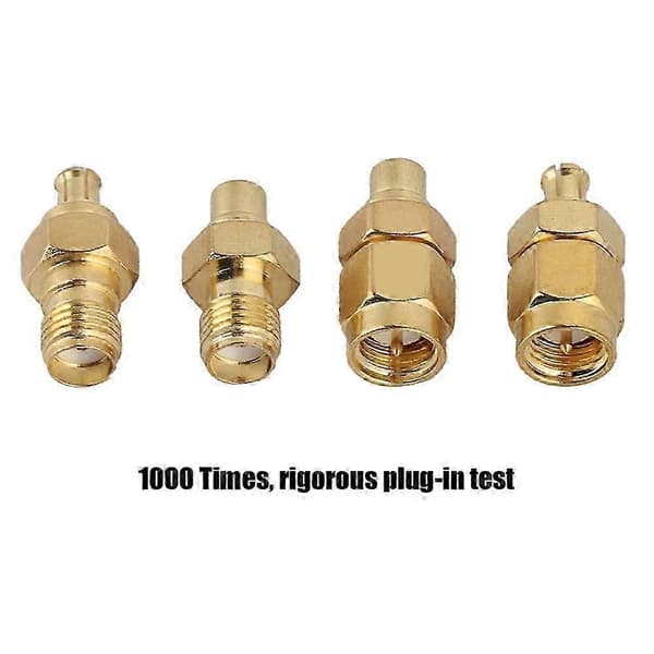 MCX til SMA-adapter 50 ohm impedans 4 stk. forniklet messing til antenneradio