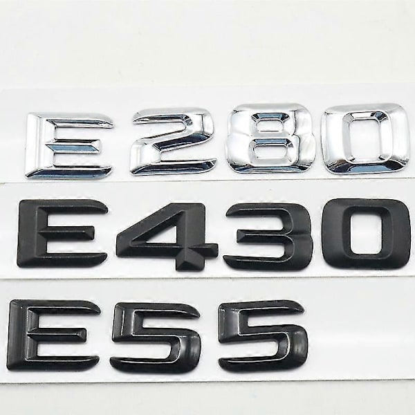 Bagagelucke Emblem Badge Logo För E-klass W210 W211 E43 E53 E63 E55 E200 E220 E250 E280 E320 E350 E420 E550 E500 E430 Matte black E280