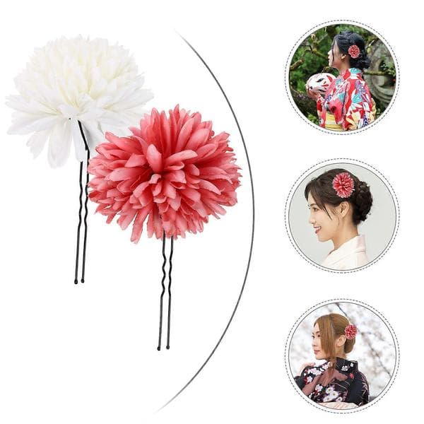 Bevarte blomster Kimono Hodeplagg for dekorasjon Kvinnelige hårtilbehør 1 sett
