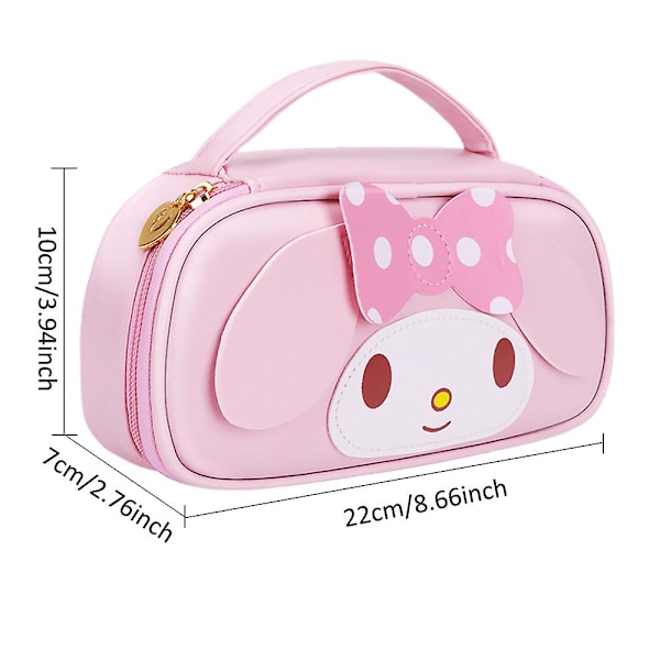 Sanrio kynäkotelo Cinnamoroll My Melody Kuromi lahja suuri kapasiteetti vetoketjullinen toimistotarvikepussit lapsille teini-ikäisille tytöille Kawaii kynäsäilytyslaatikko Pink