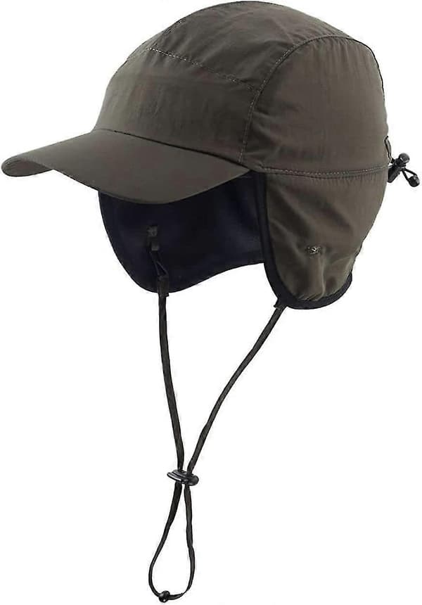 Utendørs baseballcaps for menn Vanntett Yetsye Vinterøreflapp Coffee