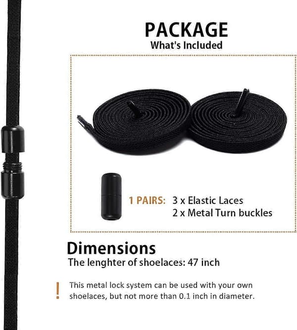 Snørebånd uden binding, elastiske snørebånd til voksne/børn, elastiske snørebånd uden binding