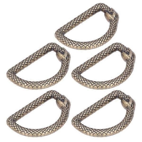 5 st Zinklegering D-ringar, robusta, hållbara, multifunktionella, breda användningsområden, metall D-ringar