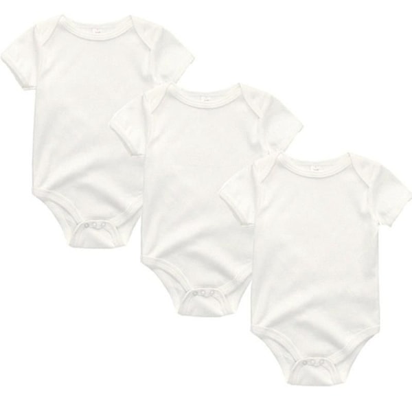 3 kpl Lasten Lyhythihainen Puuvillabody White 9M