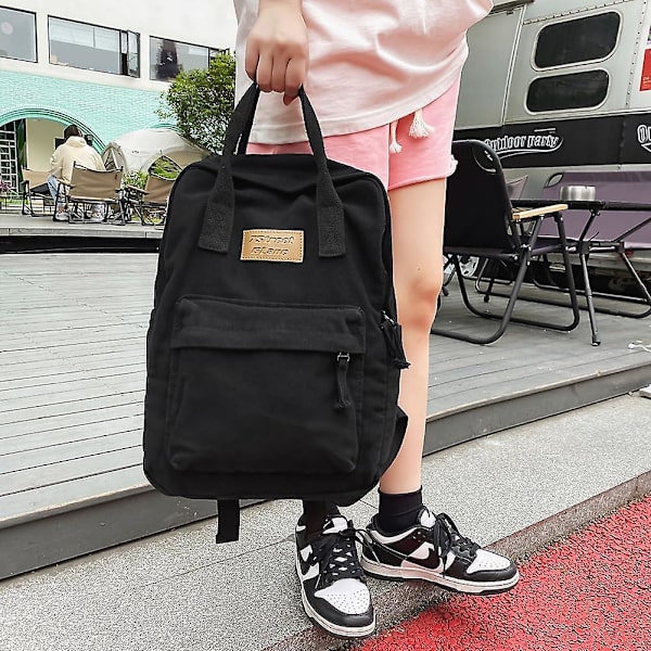 Laptop Ryggsäck Handbagage Ryggsäck För Kvinnor Män Dator Arbets Ryggsäck, College Dagryggsäckar Reseryggsäck Black