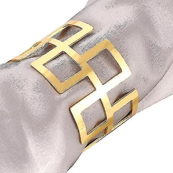 12 stk Kreative Serviettringer gold