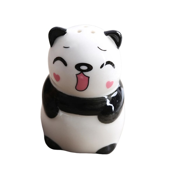 Tyuhe Keramisk Rød Panda Krydderkrukke Salt Pepper Oppbevaringsbeholder Kjøkken Saltbøser Pepper Oppbevaringsflaske Saltbeholder C