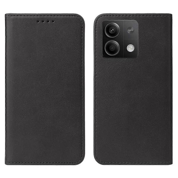 Magnetiskt läderfodral för Xiaomi Redmi Note 13 5G Black