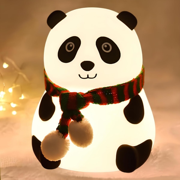 Panda Silikon Natlampe til Børn, Panda Gaver, Søde LED-lamper til Teenpigers Soveværelse, Soveværelsesdekorationer Gaver til Småbørn style1