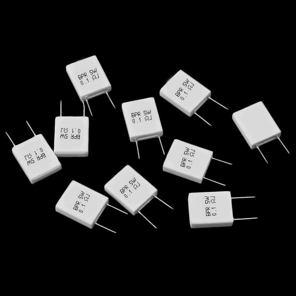 10 kpl 0.1r 5 W 5% Sementtivastus 0.1ohm Induktoriton Vastus Bpr56