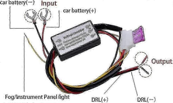 Til bil - LED kørelys-controller med automatisk dæmper og tænd/sluk-kontakt