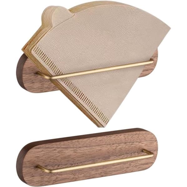 New 2-Pack Wall Mounted Coffee Filter Holder with Adhesive Stickers Conical Coffee Filter Holder Coffee Filter Holder
