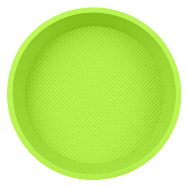 Rund silikonbakplåt Återanvändbar Icke-klibbig Ostkaka Pan Protector DIY Baktillbehör Dessertmousse Tårta Bakverk Form Köksmat Green