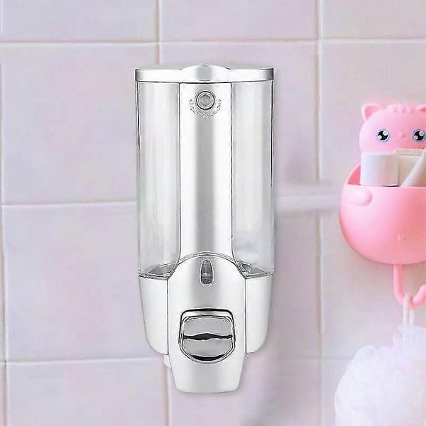 Vægmonteret bruse-sæbedispenser til badeværelse med 350 ml flydende lotionpumpe