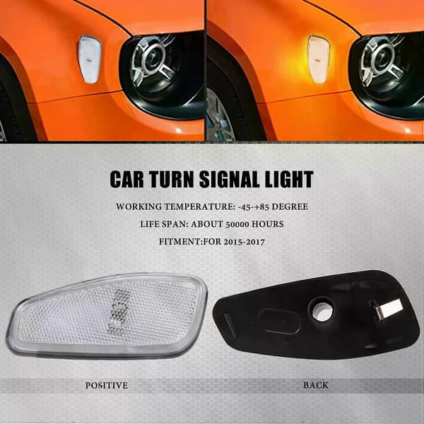 Bil Side Refleks Advarsel Blinklys Lampe Forreste Blinklys Til Jeep Renegade 2014-