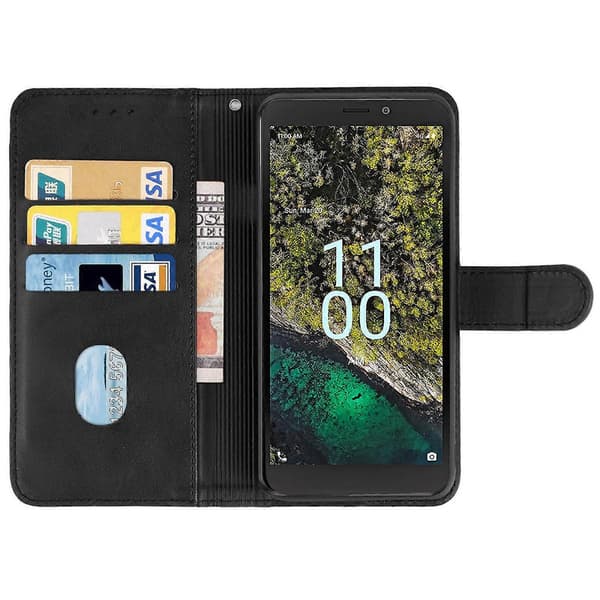 Läderfodral för Nokia C100 Black