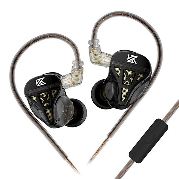 Kz-dqs Hifi Sound Dynamic In-ear Kablede øretelefoner med mikrofon Headset Kz Dqs Wheat version