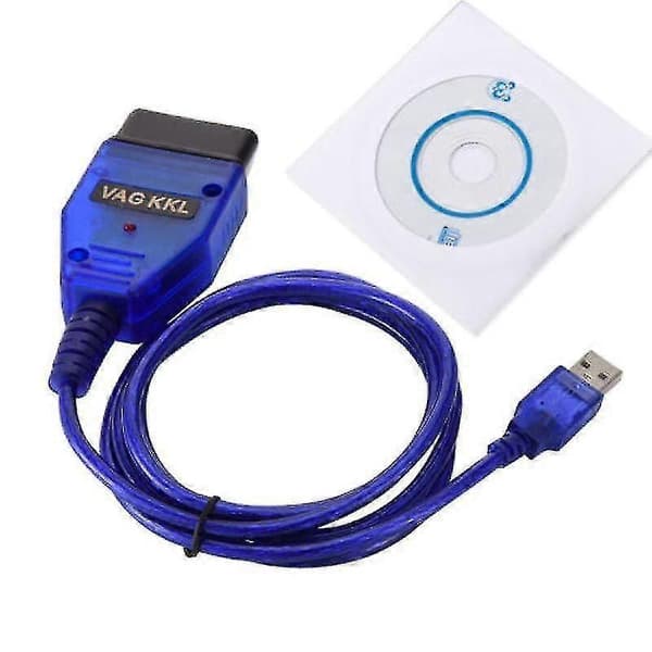 Auton USB Vag-Com -liitäntäkaapeli KKL Vag-Com 409.1 Obd2 Ii Obd-diagnostiikkaskanneri Autokaapeli Aux