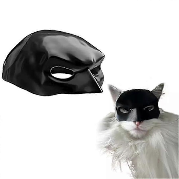 Ny Bat Cat Avenger Maske Cosplay Hat Kattelegetøj Ornament Cool Batman Kattemasker Dyretilbehør Dekoration Salg M