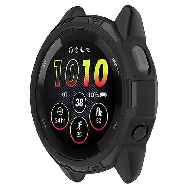 Kompatibel med Garmin Forerunner 265 Mjukt TPU-klockfodral Stötsäker Bumper Ramöverdrag Black