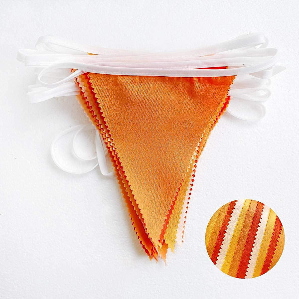 36 st Bomulls Triangelflaggirlang 11 m Vimpel För Höstbröllop Födelsedag Thanksgiving Festdekorationer (orange)
