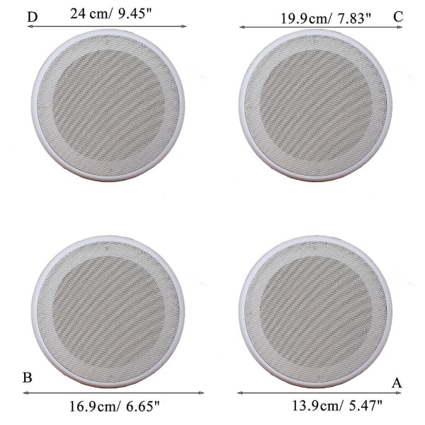 Takhögtalare Grill Skåp Net Subwoofer Pgrill Circle Guard Preserve Net 4 inches