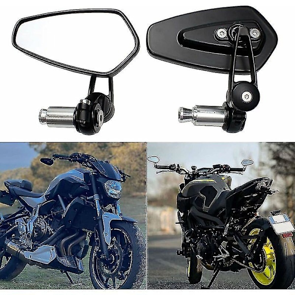 2024 Motorcycle Handlebar Mirrors Motorbike Mirrors Compatible Xj6 Mt01 Mt03 Mt07 Mt09 (black) New