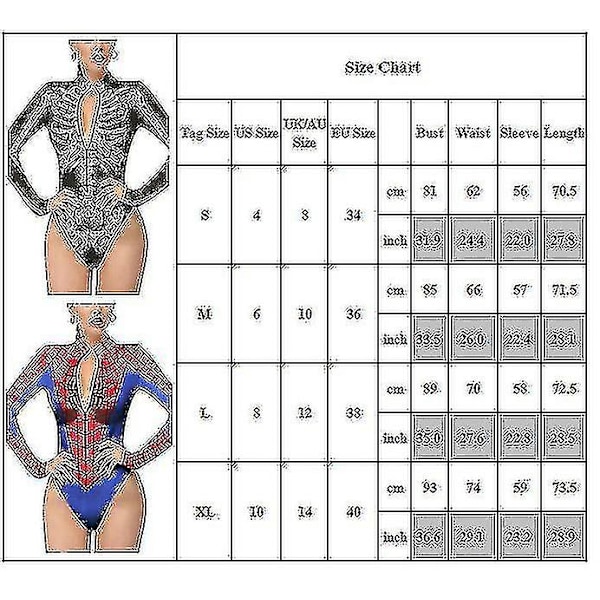 Kvinde Spiderman Skelet Knogleramme Leotard Bodysuit Halloween Fest Fancy Dress Cosplay Kostume style1 XL