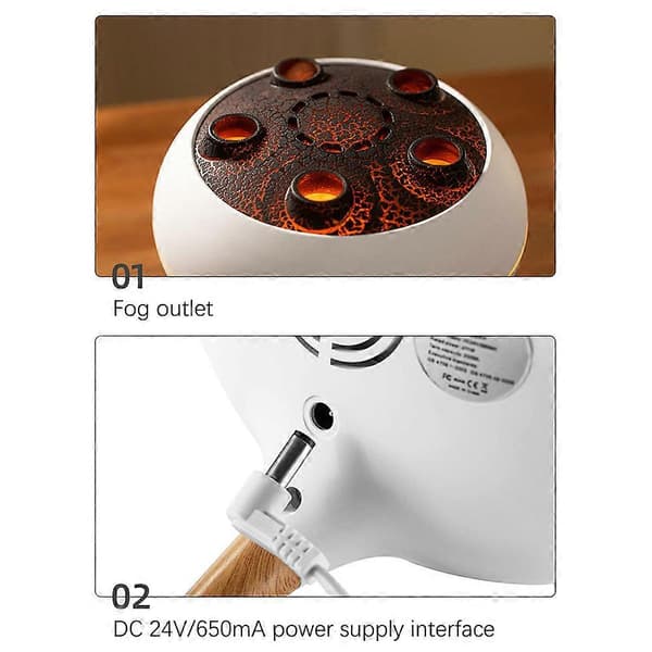Æterisk olie-diffuser med 7 farver LED-lys og timerfunktion til hjemmet
