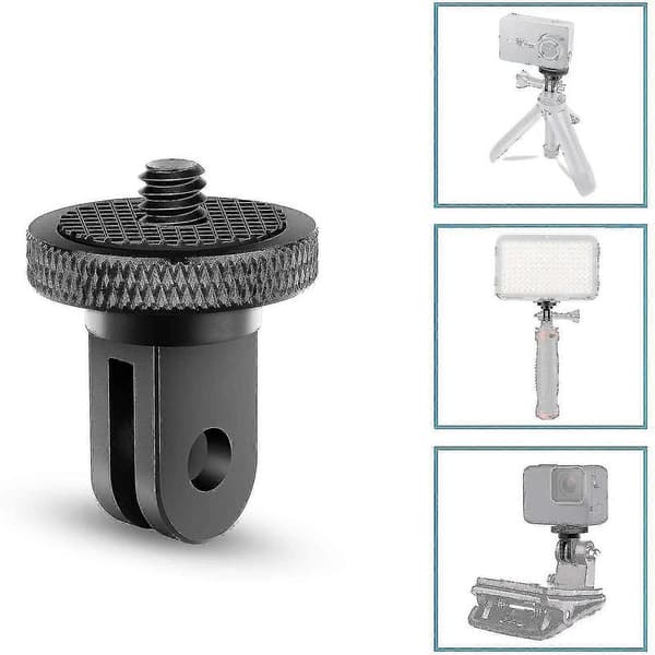 Tripod Adapter Kameramonteringstilbehør Aluminium Adapter Montering af kameraer til GoPro Mount og andre actionkameraer