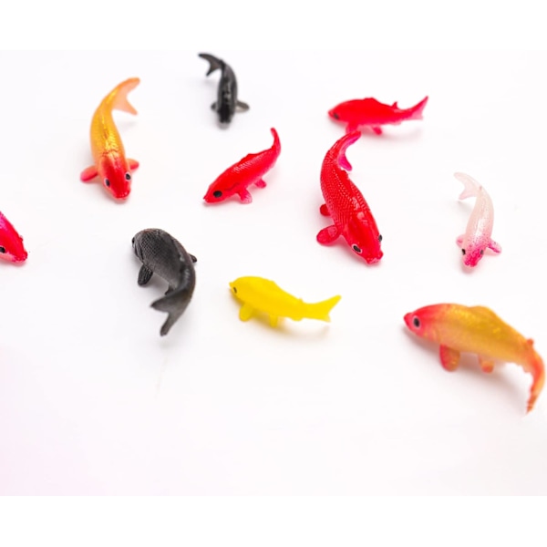 40 stk Mini Koi Fisk Mini Gullfisk Figurer Miniatyr Koi Fisk Tiny Fisk Fe Hage Fornødenheter