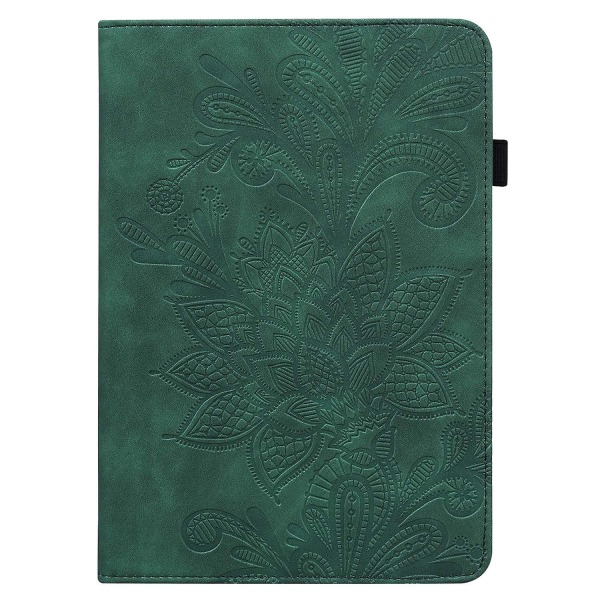 Til Lenovo Tab P11 Gen 2 prægning Dropsikkert tabletcover PU læder pungetui med stativ Green