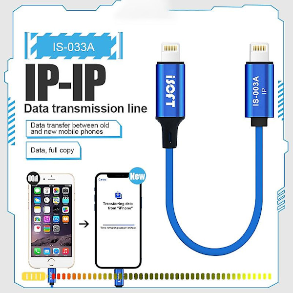 ISOFT IS-003A Dataoverførselskabel Lightning til Lightning Easy Copy Datakabel til iPhone