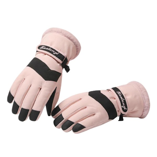 Vinter Varme Ski Handsker Touchscreen Handsker Vandtætte Sport Fuld Finger Handsker Watermelon Red