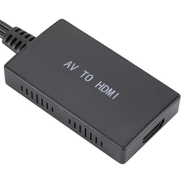 RCA til HDMI-konverter, komposit til HDMI-adapter understøtter 1080p Pal/ntsc
