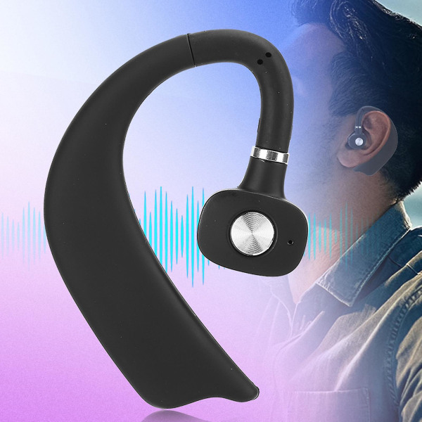 Vanntette trådløse hodetelefoner Bluetooth In Ear-øretelefoner Stereo Monaural Ear Hook Ørepropper svart