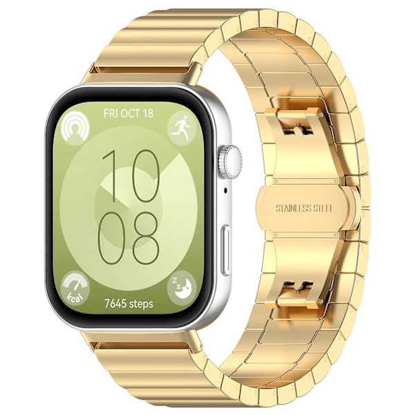 En Perle Rustfrit Stålrem Til Huawei Watch Fit 3 Gold