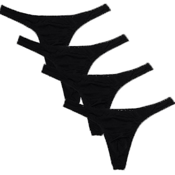 Mænds String Underbukser 4-pak Black XXL